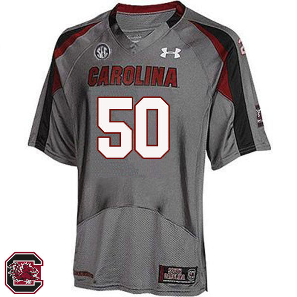 Men South Carolina Gamecocks #50 Sadarius Hutcherson College Football Jerseys Sale-Gray